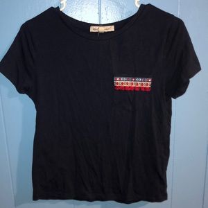 Cute blue Jean blue shirt